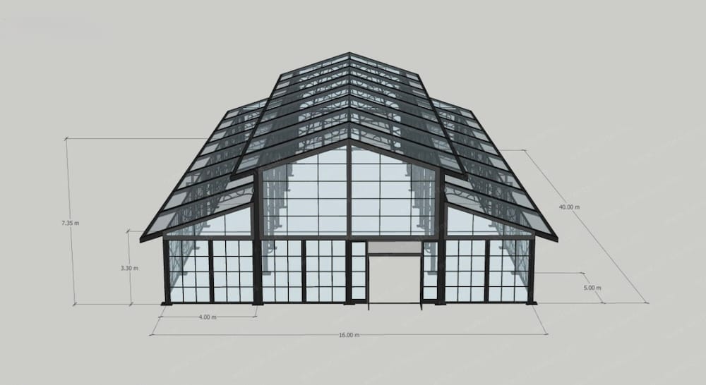16m / 5m Atrium Structure design