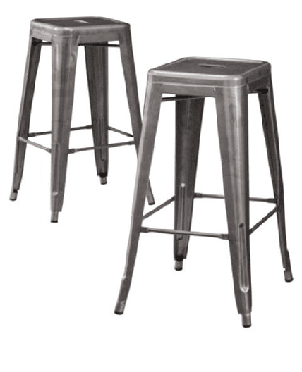 Gun Metal G rey Bar Stool