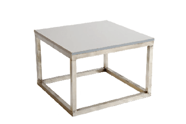 Square Chrome Lounge Table